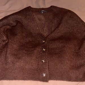 Lulu's Chocolate Brown Button-Up Cardigan